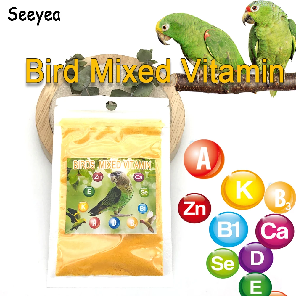 Bird Mixed Vitamin Enhance Immunity Keeps Birds Energetic Parrot Increase Feather Color Pigeon Anorexia Nutrition Supllies
Bird Mixed Vitamin Enhance Immunity Keeps Birds Energetic Parrot Increase Feather Color Pigeon Anorexia Nutrition Supllies