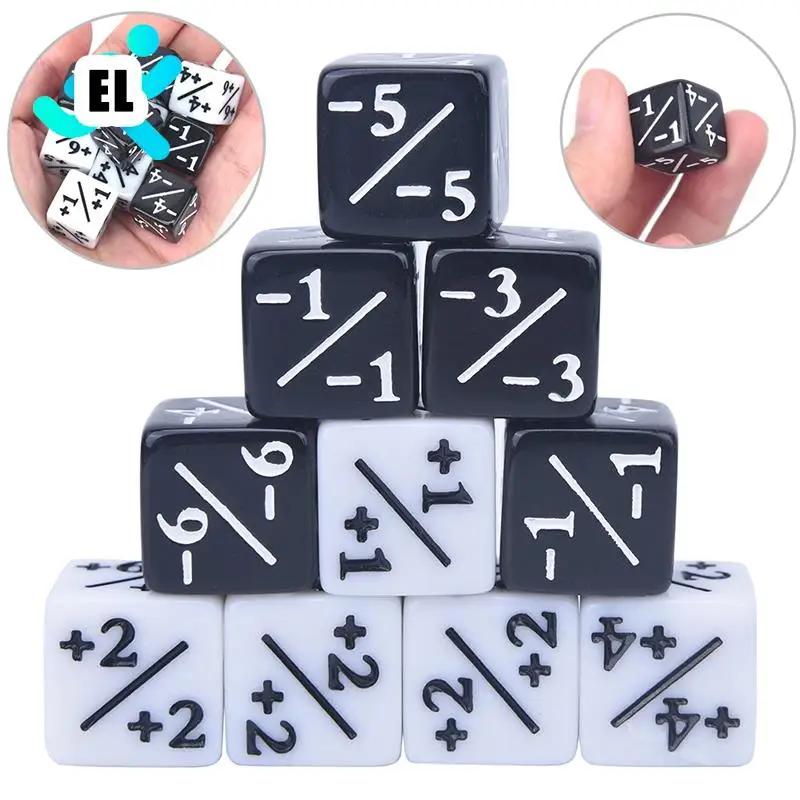 10pcs/set Dice Counters 5 Positive +1/+1 & 5 Negative -1/-1 For Table Game Funny Dices
10pcs/set Dice Counters 5 Positive +1/+1 & 5 Negative -1/-1 For Table Game Funny Dices