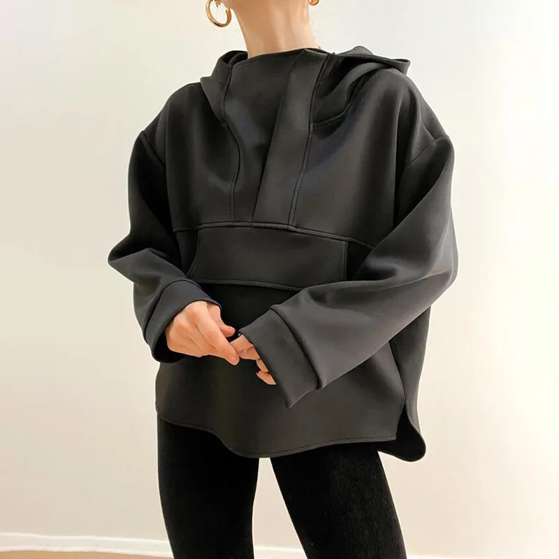 2021 Autumn New Fashion Women's Casual Design Sense of Large Pockets Loose Tops Long-sleeved Hooded Sweater Women's Hoodies
2021 Autumn New Fashion Women's Casual Design Sense of Large Pockets Loose Tops Long-sleeved Hooded Sweater Women's Hoodies