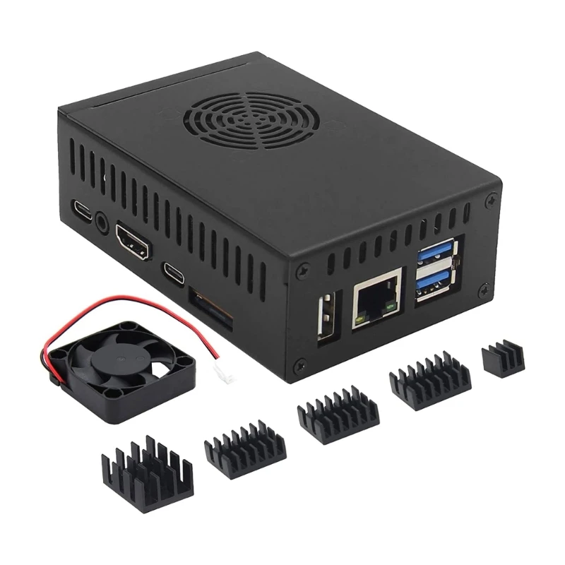N505 Metal Enclosure with Heatsink Fan for Orange Pi 5/5B for M2 NVMe SSD 2280 Top Quality
N505 Metal Enclosure with Heatsink Fan for Orange Pi 5/5B for M2 NVMe SSD 2280 Top Quality