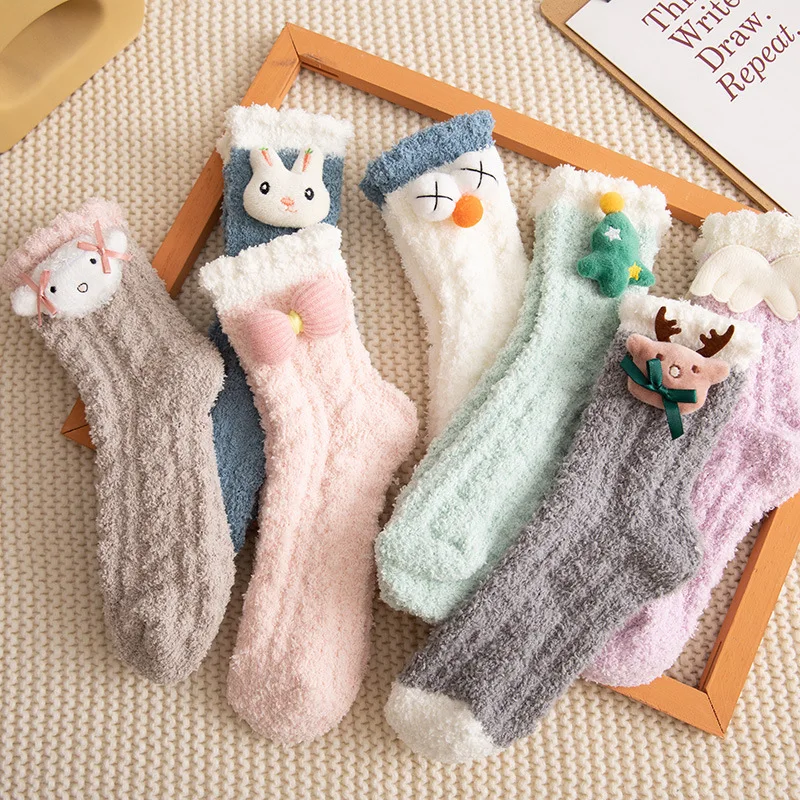 Winter Socks Lovely Cartoon Animals Sock for Girls Comforable Plush Thickened Sock Warm Middle Tube Socks Girls Home Floor Socks
Winter Socks Lovely Cartoon Animals Sock for Girls Comforable Plush Thickened Sock Warm Middle Tube Socks Girls Home Floor Socks