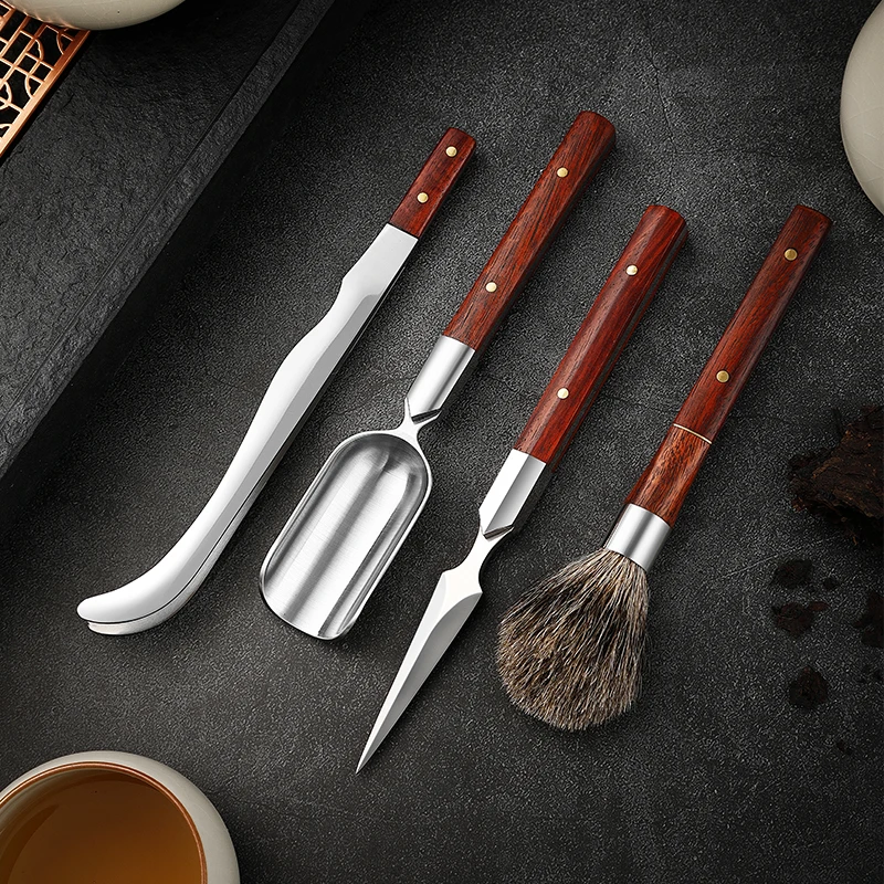 TJ POP Tea Ceremony Four Gentlemen Set Stainless Steel Tea Knife Clip Scoop Kung Fu Tea Accessories Sandalwood Tea Making Tools
TJ POP Tea Ceremony Four Gentlemen Set Stainless Steel Tea Knife Clip Scoop Kung Fu Tea Accessories Sandalwood Tea Making Tools