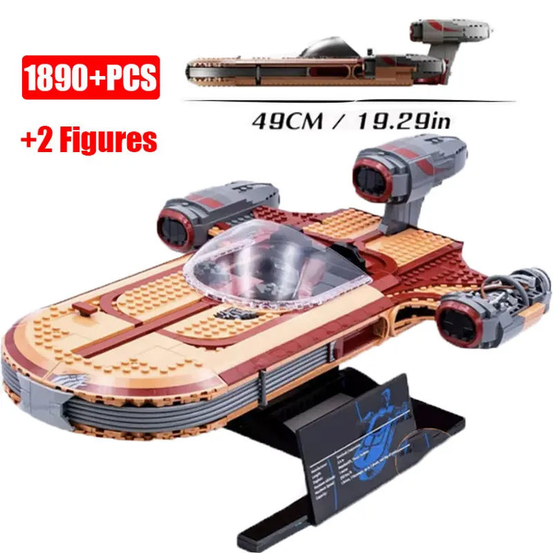 1890pcs Star 75341 Spaceship Starfighter Skywalker Landspeeder Space Fighter Model Building Blocks AirShip Bricks Toys Kid Gifts
1890pcs Star 75341 Spaceship Starfighter Skywalker Landspeeder Space Fighter Model Building Blocks AirShip Bricks Toys Kid Gifts