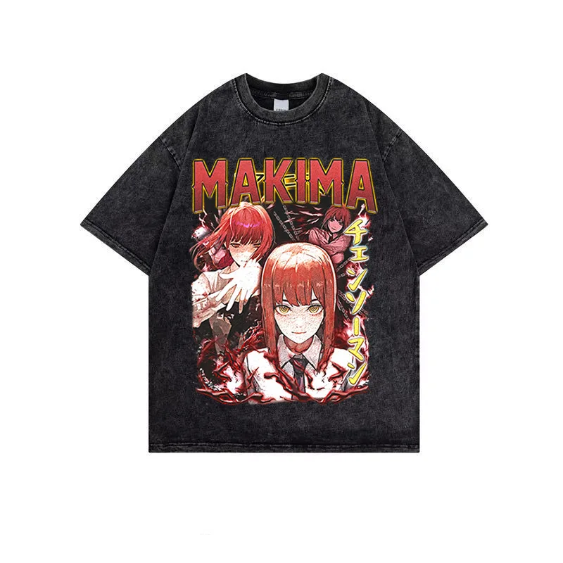 Streetwear Hip Hop Tshirt Anime Chainsaw Man Vintage Washed T-shirt Manga Short Sleeve Tops Aki Makima Power Reze Print T Shirt
Streetwear Hip Hop Tshirt Anime Chainsaw Man Vintage Washed T-shirt Manga Short Sleeve Tops Aki Makima Power Reze Print T Shirt