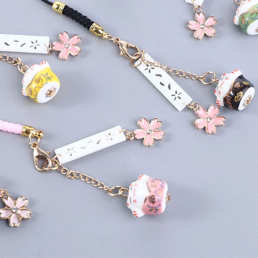 Cute Ceramics Lucky Cat Sakura Keychain Maneki Neko Omamori Amulet Bag Pendant Keyring For Car Keys Phone Charm Couple Gifts
Cute Ceramics Lucky Cat Sakura Keychain Maneki Neko Omamori Amulet Bag Pendant Keyring For Car Keys Phone Charm Couple Gifts
