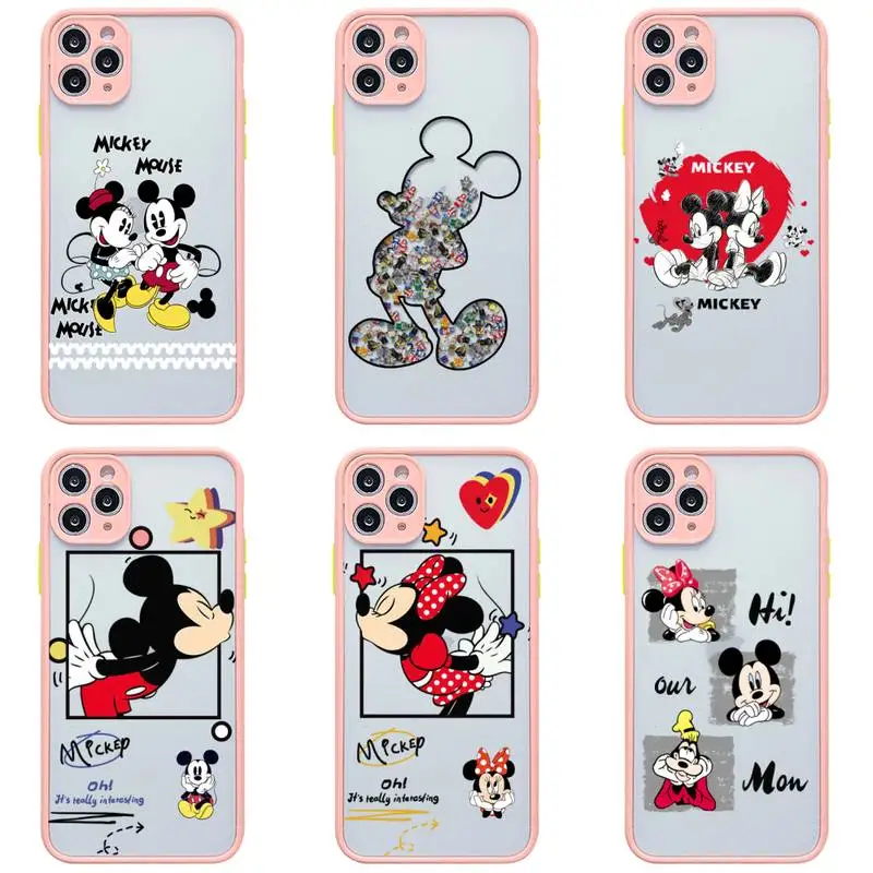 Happy Minnie and Mickey Mouse Phone Case For iphone 14 13 12 11 Pro Max Mini Plus X XS XR Light Pink Matte Transparent Cover
Happy Minnie and Mickey Mouse Phone Case For iphone 14 13 12 11 Pro Max Mini Plus X XS XR Light Pink Matte Transparent Cover