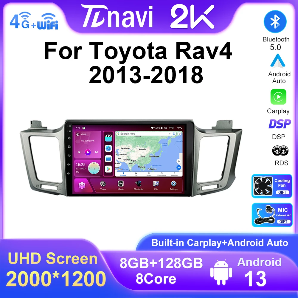 10“ Android 13 Car Radio Player For Toyota RAV4 2013 - 2018 IPS Screen Stereo Multimedia Navigation Autoradio BT WIFI No 2Din
10“ Android 13 Car Radio Player For Toyota RAV4 2013 - 2018 IPS Screen Stereo Multimedia Navigation Autoradio BT WIFI No 2Din