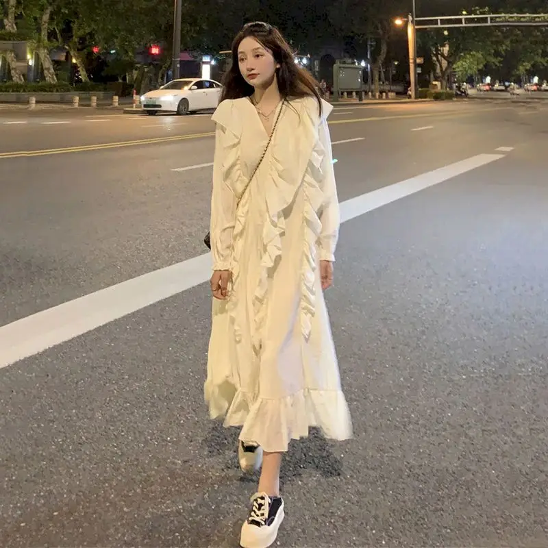 Fonekie Design Sense Dresses Women Korea Autumn 2021 New Niche Ruffle Temperament Super Fairy Popular Long Fairy Skirts Dress
Fonekie Design Sense Dresses Women Korea Autumn 2021 New Niche Ruffle Temperament Super Fairy Popular Long Fairy Skirts Dress