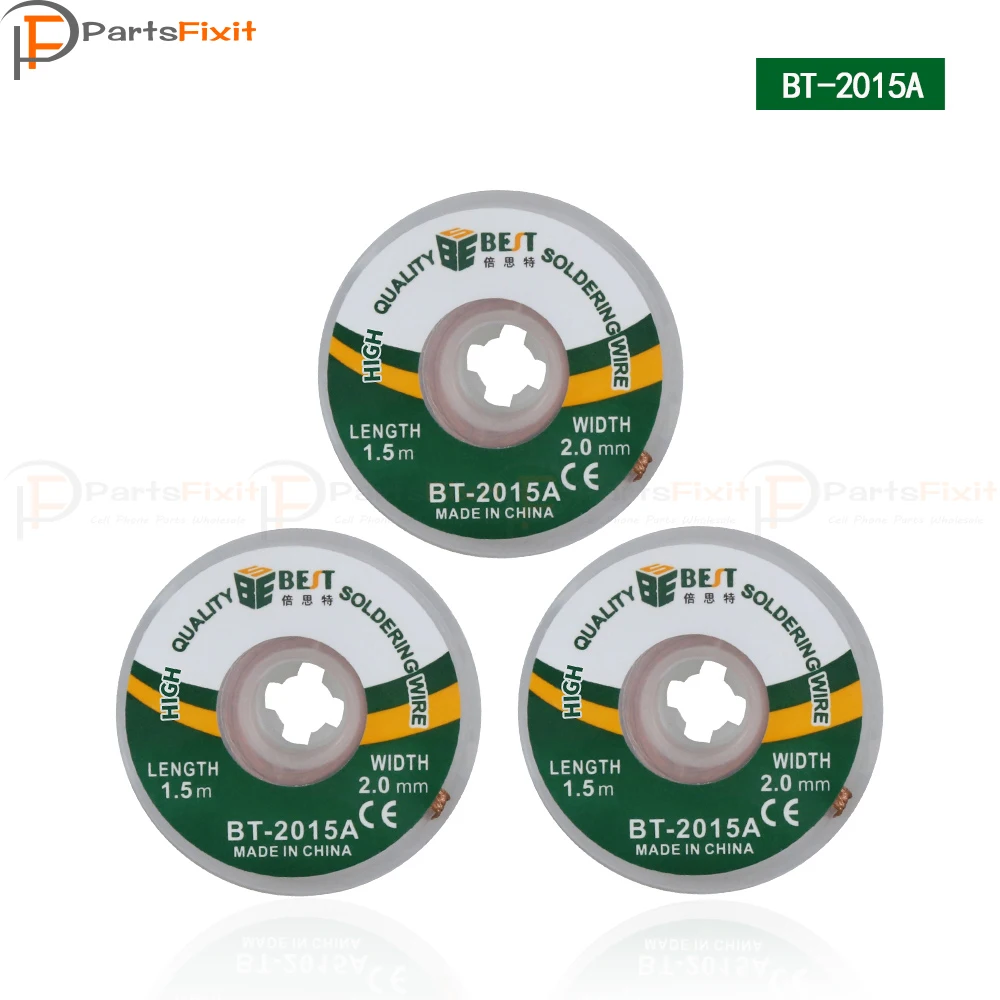 2.0MM Low Residue Desoldering Alloy Wire Braid Welding Solder Remover Wick Wire Free Cleaning Lead Cord Flux BGA Repair Tool
2.0MM Low Residue Desoldering Alloy Wire Braid Welding Solder Remover Wick Wire Free Cleaning Lead Cord Flux BGA Repair Tool