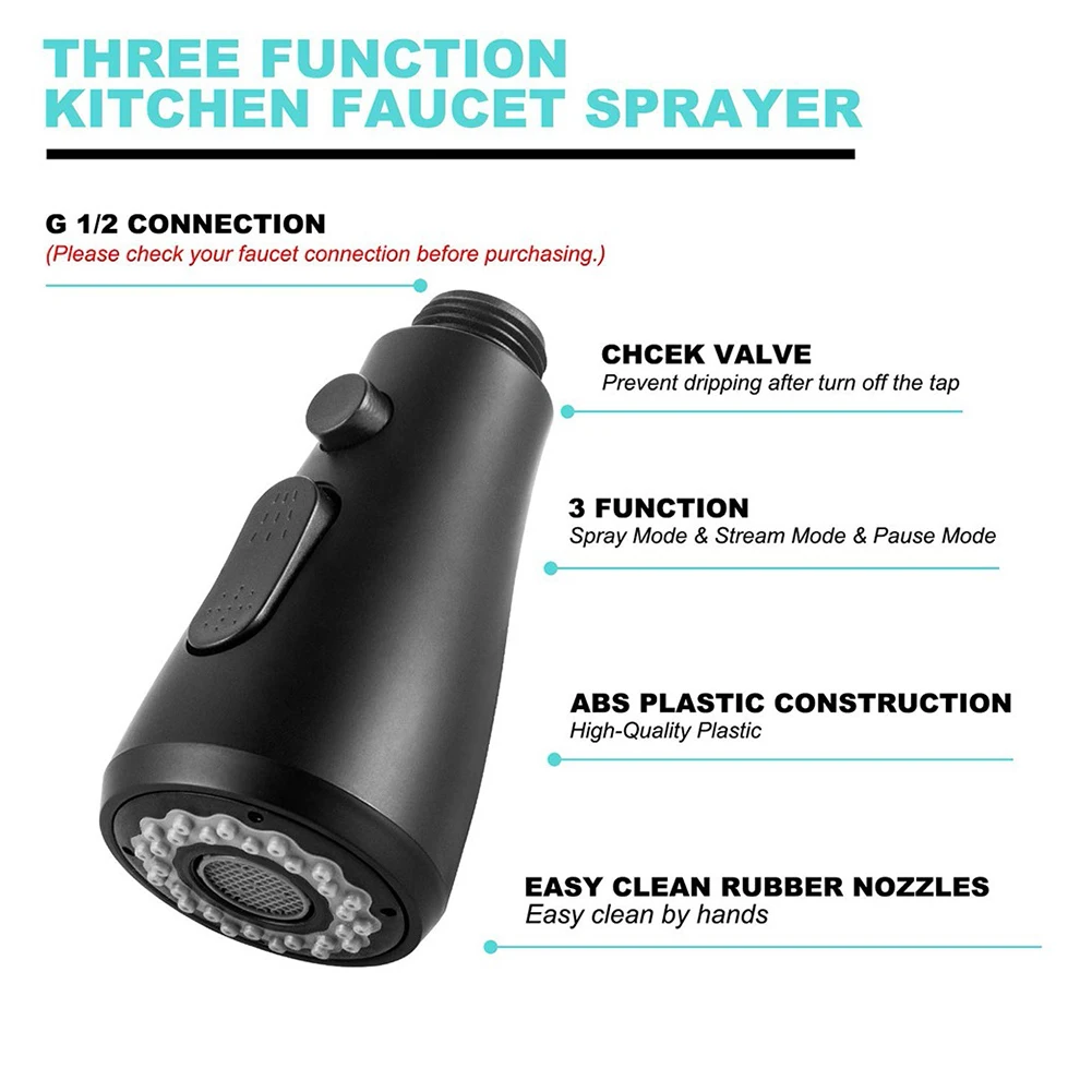 Universal Kitchen Water Faucet Pressure ABS Kitchen Tap Pull Out Spray Shower Head Tap Water Saving Shower Faucet Nozzle Adapter
Universal Kitchen Water Faucet Pressure ABS Kitchen Tap Pull Out Spray Shower Head Tap Water Saving Shower Faucet Nozzle Adapter