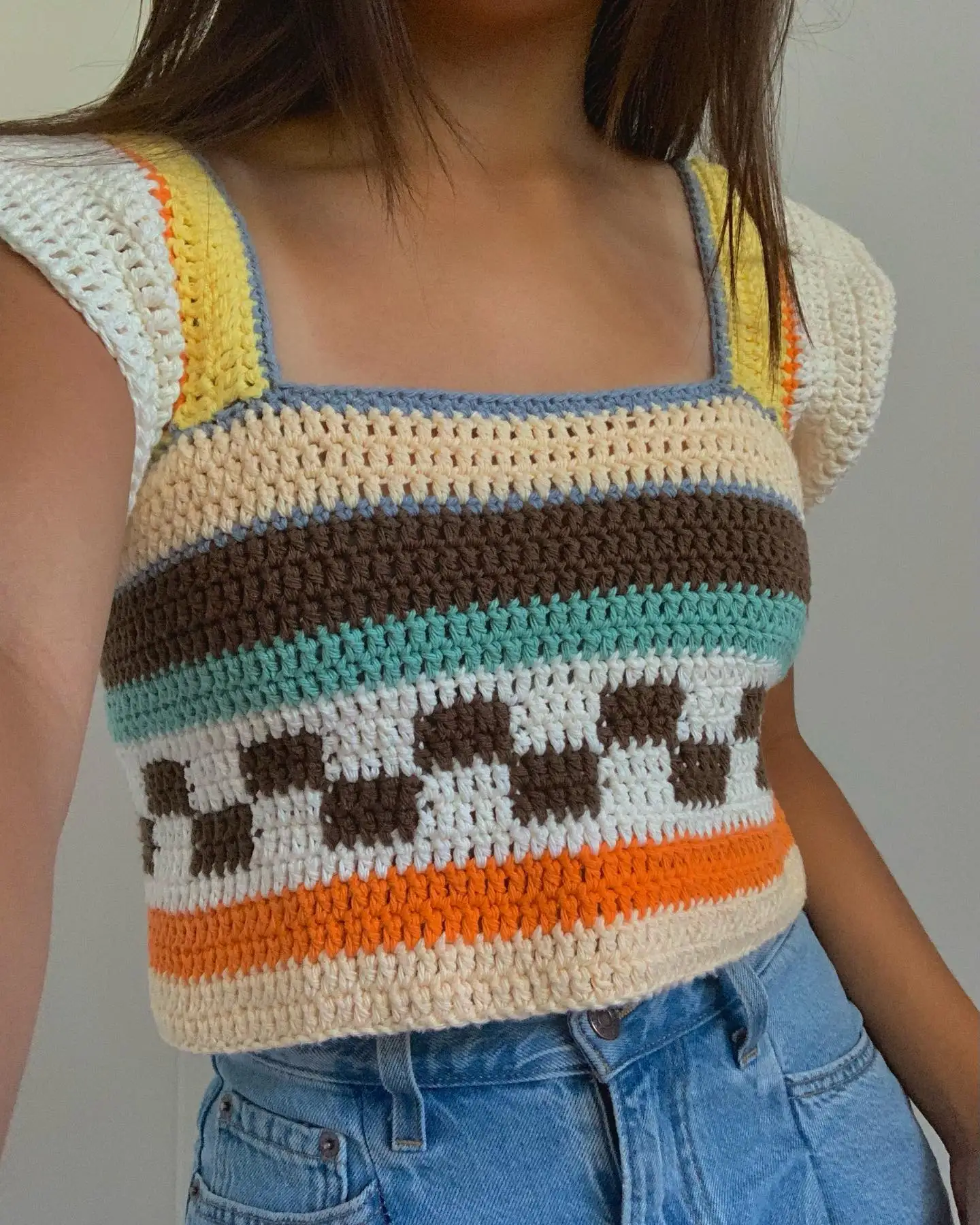 Y2K Contrast Color Knitted Vests Women Fashion Sleeveless Square Neck Slim Fit Tank Tops Streetwear Ladies Girls Casual Camis
Y2K Contrast Color Knitted Vests Women Fashion Sleeveless Square Neck Slim Fit Tank Tops Streetwear Ladies Girls Casual Camis