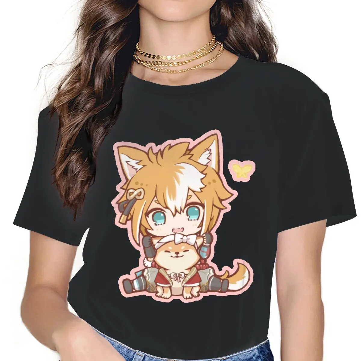 Gorou Playful Women's T Shirt Genshin Impact Game Unique Tees Short Sleeve Crewneck T-Shirts Cotton Printing Clothes
Gorou Playful Women's T Shirt Genshin Impact Game Unique Tees Short Sleeve Crewneck T-Shirts Cotton Printing Clothes