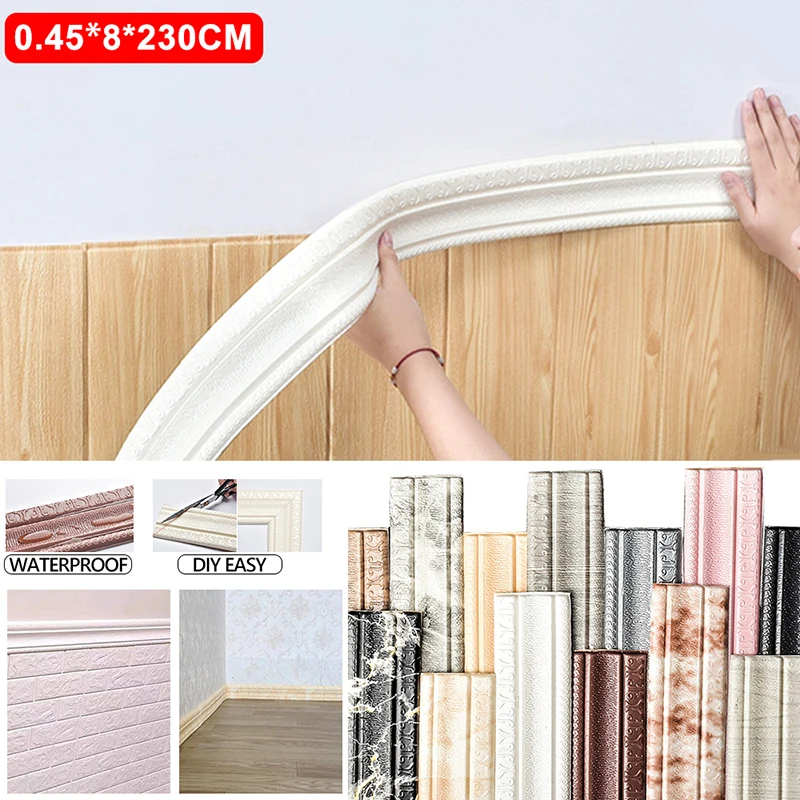 Foam Wall Stickers Self Adhesive Waterproof Baseboard Wallpaper Border Wall Sticker Living Room Bedroom Home Wall Decorations
Foam Wall Stickers Self Adhesive Waterproof Baseboard Wallpaper Border Wall Sticker Living Room Bedroom Home Wall Decorations