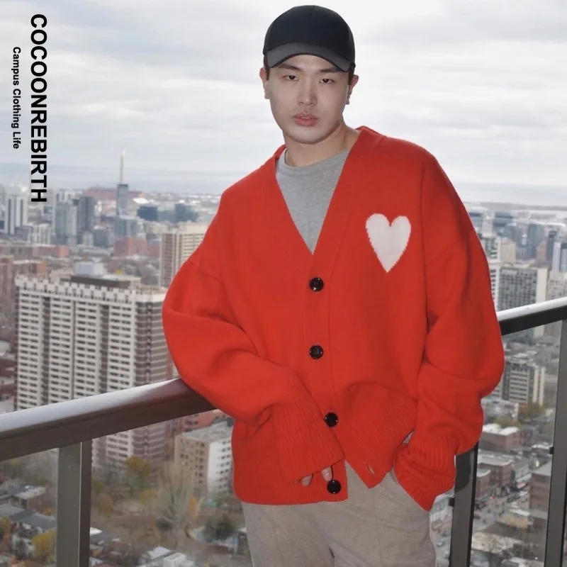 Fall Winter Men's Women's Fashion Sweater V-Neck Casual Cardigan Loose Fashion Letter Heart Embroidery Sweatshirt Couple 2023
Fall Winter Men's Women's Fashion Sweater V-Neck Casual Cardigan Loose Fashion Letter Heart Embroidery Sweatshirt Couple 2023