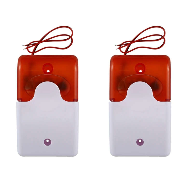 2X Mini Wired Strobe Warning Siren Durable DC 12V Sound Alarm Flashing Light Sound Siren Horn Home Security Alarm System
2X Mini Wired Strobe Warning Siren Durable DC 12V Sound Alarm Flashing Light Sound Siren Horn Home Security Alarm System