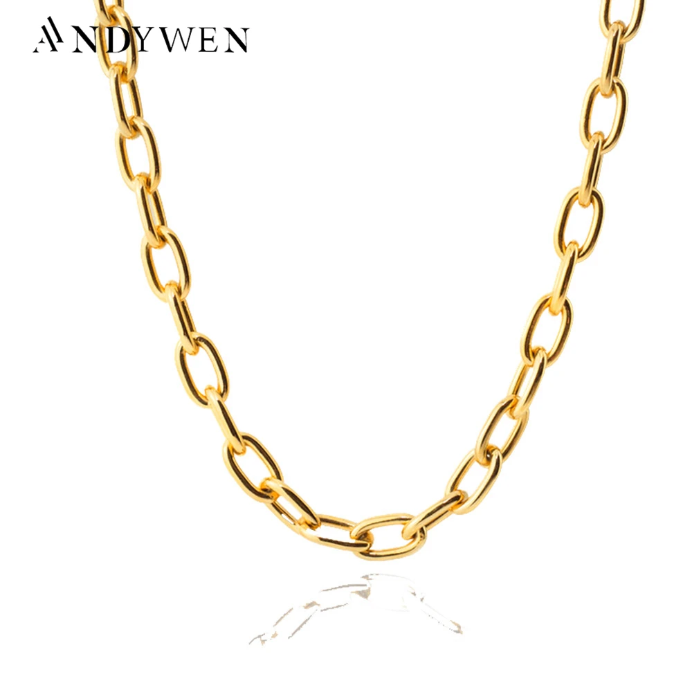 ANDYWEN 925 Sterling Silver 5mm Horoscope Chain Women Choker Necklace 2021 Wedding Rock Punk Chain Thick Jewlery For Wedding Par
ANDYWEN 925 Sterling Silver 5mm Horoscope Chain Women Choker Necklace 2021 Wedding Rock Punk Chain Thick Jewlery For Wedding Par