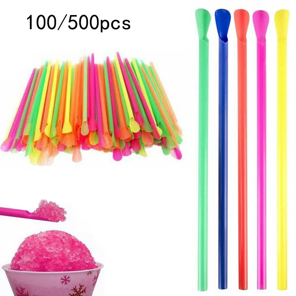 100/500pcs Plastic Spoon Straws Multicolour Milkshake Smoothie Drinking Straw Spoon Bar Straw Birthday Party Supplies Wholesale
100/500pcs Plastic Spoon Straws Multicolour Milkshake Smoothie Drinking Straw Spoon Bar Straw Birthday Party Supplies Wholesale