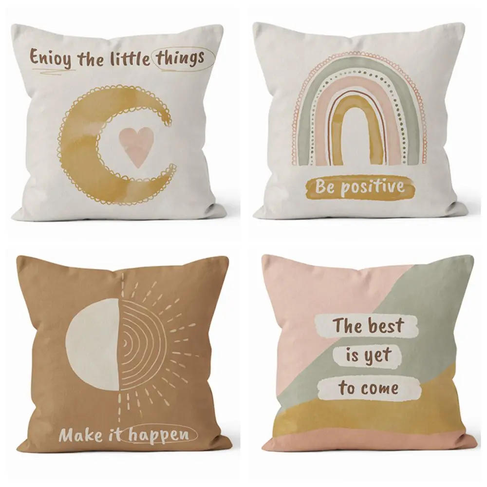 Positive Words Simple Rainbow Living Room Cushion Pillowcase Home Decoration Sofa Pillowcase Throw Pillows Decoration For Home
Positive Words Simple Rainbow Living Room Cushion Pillowcase Home Decoration Sofa Pillowcase Throw Pillows Decoration For Home