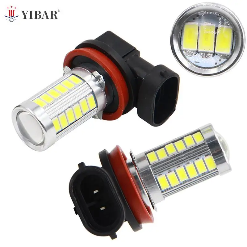 

2Pcs H11 H8 9006 9005 Highlight Auto Fog Lamp White 5630 LED Car Anti Fog Light Bulb Automobile DRL for Car Accessories