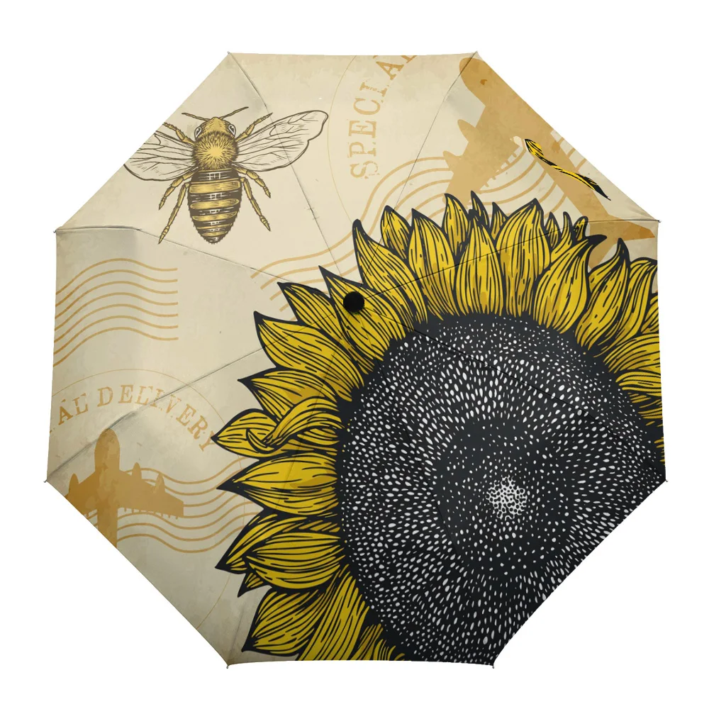 Sunflower Bee Retro Rain Foldable Umbrella for Women Males Eight Strands Sunny Umbrella Fully-automatic Umbrella
Sunflower Bee Retro Rain Foldable Umbrella for Women Males Eight Strands Sunny Umbrella Fully-automatic Umbrella