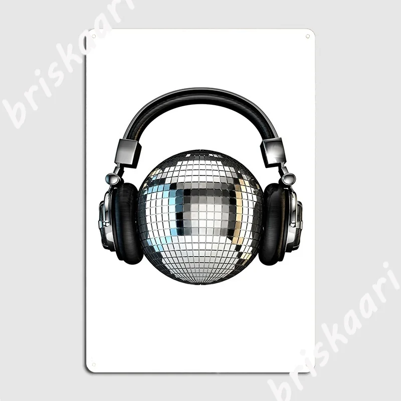 Металлический плакат с изображением дискотеки и наушников
Металлический плакат с изображением дискотеки и наушников