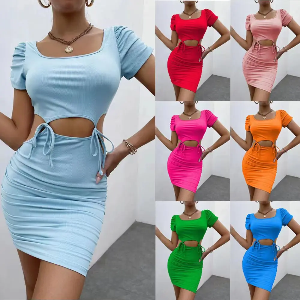 2023 Hot selling Europe and the United States multi-color dress women's short-sleeved bag buttock tight crop short skirt
2023 Hot selling Europe and the United States multi-color dress women's short-sleeved bag buttock tight crop short skirt