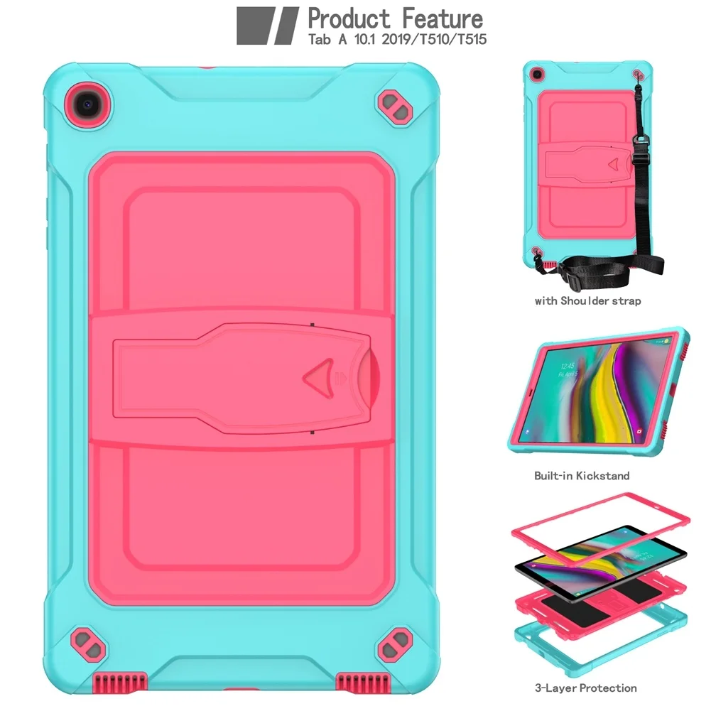 Case For Samsung Galaxy Tab A 10.1 2019 SM-T510 SM-T515 Heavy Duty Shockproof Kids Tablet Cover For Samsung T510 T515 Funda capa
Case For Samsung Galaxy Tab A 10.1 2019 SM-T510 SM-T515 Heavy Duty Shockproof Kids Tablet Cover For Samsung T510 T515 Funda capa