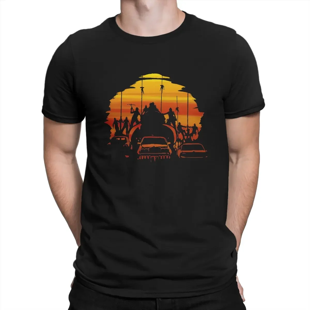 Мужские футболки Green Fury Road крутые Mad Max с короткими рукавами и круглым вырезом