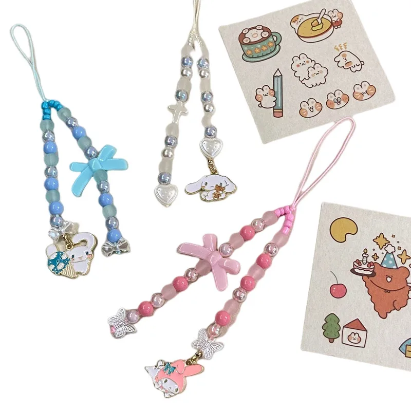 Фигурка аниме Cinnamoroll My Melody, креативная личность, милая самодельная бисерная цепочка, подвеска для сумки, уникальные аксессуары
Фигурка аниме Cinnamoroll My Melody, креативная личность, милая самодельная бисерная цепочка, подвеска для сумки, уникальные аксессуары