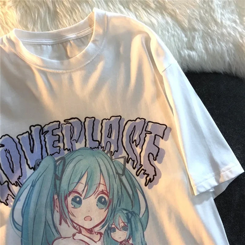 Japanese Anime T Shirt Men Women Oversized T-shirt Second Element Vintage Tshirt Girl Print Loose Short-sleeved Cartoon Tops
Japanese Anime T Shirt Men Women Oversized T-shirt Second Element Vintage Tshirt Girl Print Loose Short-sleeved Cartoon Tops