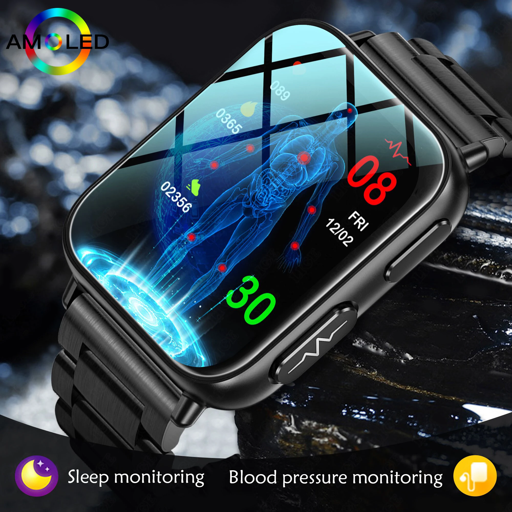 2023 New ECG+PPG Smart Watch Men Health Blood Sugar Heart Rate Blood Pressure Fitness Sports Watches IP68 Waterproof Smartwatch
2023 New ECG+PPG Smart Watch Men Health Blood Sugar Heart Rate Blood Pressure Fitness Sports Watches IP68 Waterproof Smartwatch
