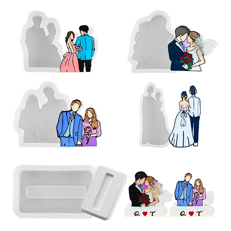 Couple Rose Wedding Photo DIY Fondant Mold Valentine's Day Plaster Silicone Mold Cake Decoration Baking Tool Chocolate Molds
Couple Rose Wedding Photo DIY Fondant Mold Valentine's Day Plaster Silicone Mold Cake Decoration Baking Tool Chocolate Molds