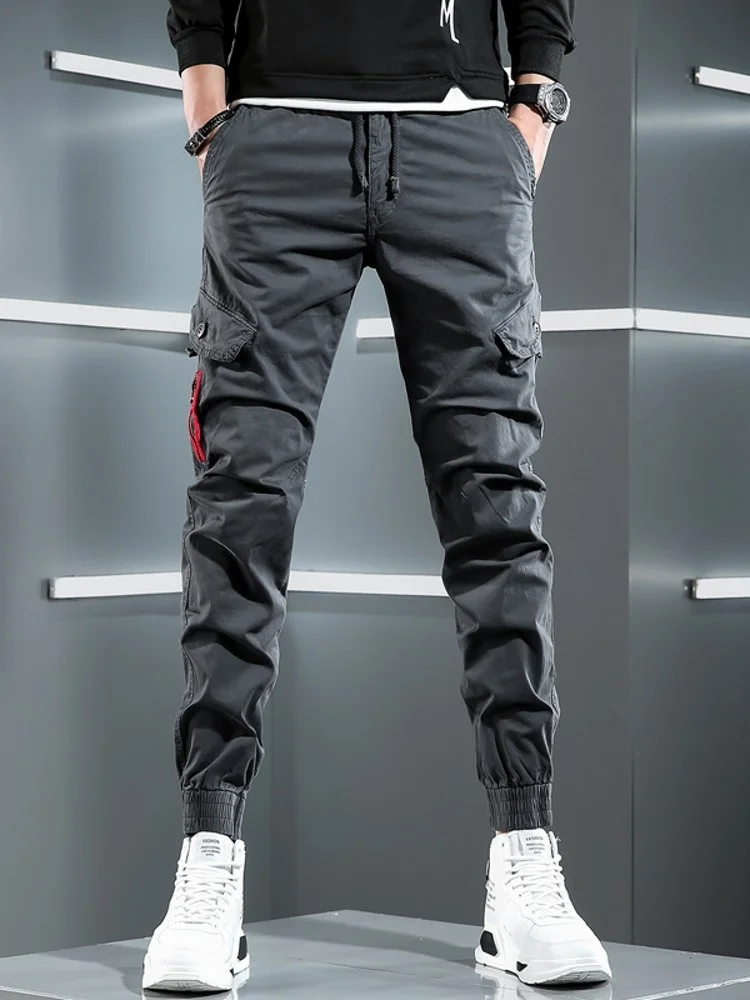 Streetwear Trousers Men Casual Long Cargo Pants Spring Slim Fit Joggers Ankle Tied Pencil Army Green Pockets Sweatpants
Streetwear Trousers Men Casual Long Cargo Pants Spring Slim Fit Joggers Ankle Tied Pencil Army Green Pockets Sweatpants