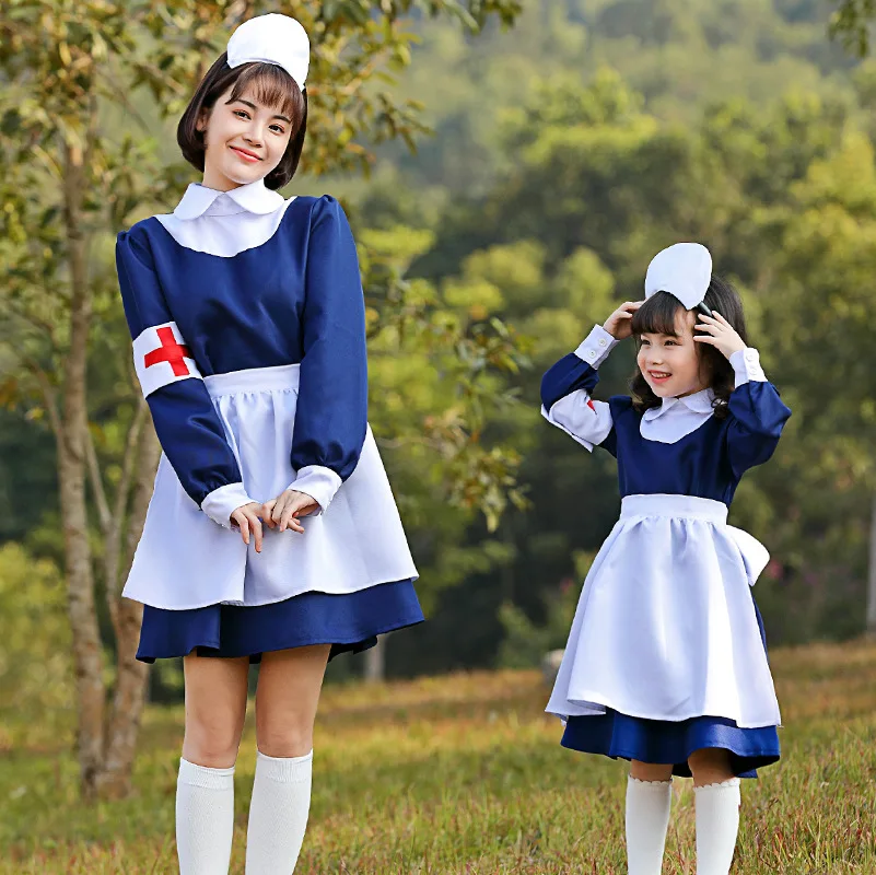 Halloween Blue Nurse Cosplay Costume Girls Adult Children Kids Japanese Style Junior Maid Attendant Outfits Long Sleeve Dress
Halloween Blue Nurse Cosplay Costume Girls Adult Children Kids Japanese Style Junior Maid Attendant Outfits Long Sleeve Dress