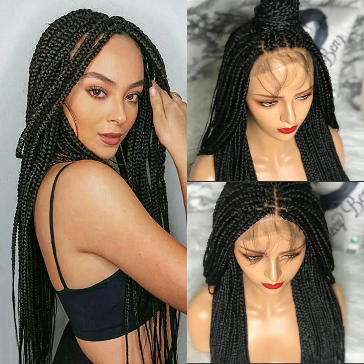 13x4 Braided Synthetic Wigs Lace Front Wig Black Women Free Part Knotless Box Braid Wigs Lightweight Twist Braids Wigs Daily Use
13x4 Braided Synthetic Wigs Lace Front Wig Black Women Free Part Knotless Box Braid Wigs Lightweight Twist Braids Wigs Daily Use