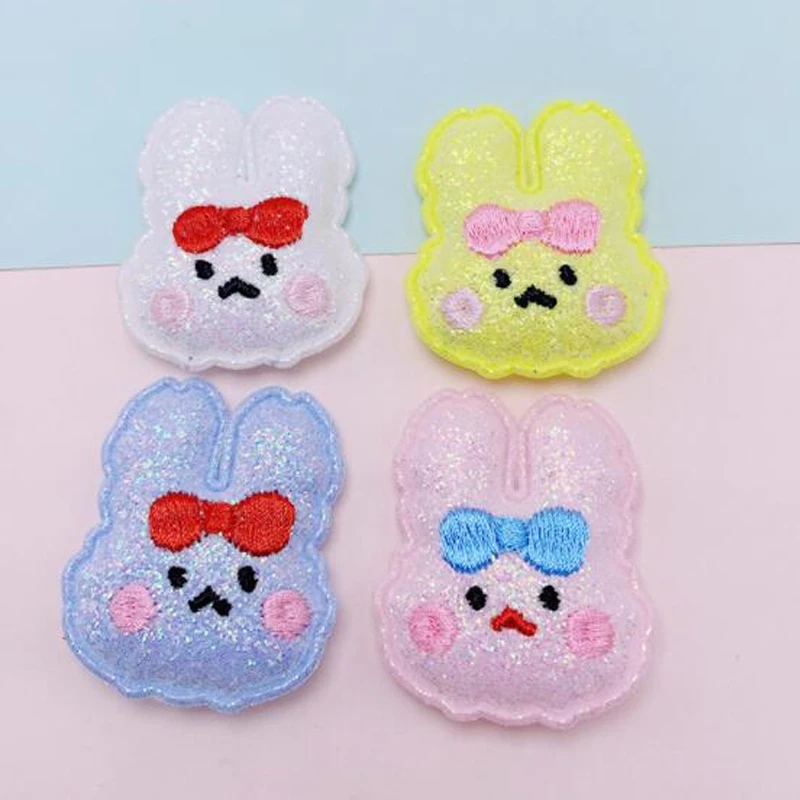 4.5*4CM Cute Cartoon Embroidered Glitter Fabric Bow Rabbit Patchs Scarf Jewelry Accessories DIY Handmade Rabbit Head Decorations
4.5*4CM Cute Cartoon Embroidered Glitter Fabric Bow Rabbit Patchs Scarf Jewelry Accessories DIY Handmade Rabbit Head Decorations