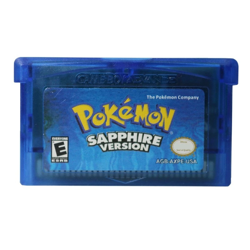 Pokemon Series Sapphire Version Memory Card Double Decoding GBC NDSL GB GBM GBA Video Game Cartridge 32-bit Console US Version
Pokemon Series Sapphire Version Memory Card Double Decoding GBC NDSL GB GBM GBA Video Game Cartridge 32-bit Console US Version