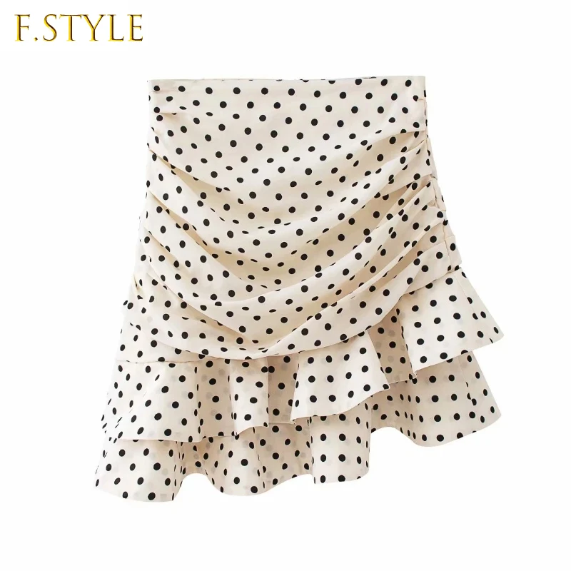 Women fashion polka dot print pleated asymmetrical skirt faldas mujer ladies back zipper vestidos chic ruffles skirts
Women fashion polka dot print pleated asymmetrical skirt faldas mujer ladies back zipper vestidos chic ruffles skirts