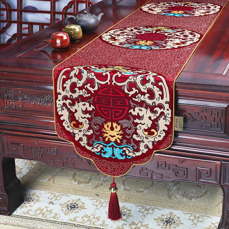 New Chinese Zen Light Luxury High Grade Table Flag Multiple TV Cabinet Covers, Tableflags Tea Table and Dining Table Strip Cloth
New Chinese Zen Light Luxury High Grade Table Flag Multiple TV Cabinet Covers, Tableflags Tea Table and Dining Table Strip Cloth