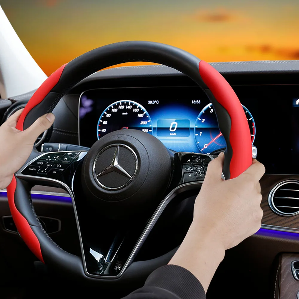Car 4 Seasons Non-Slip Silicone Steering Wheel Booster Sleeve Liquid Feel Frosted Leather Steering Wheel Cover for Mercedes-Benz
Car 4 Seasons Non-Slip Silicone Steering Wheel Booster Sleeve Liquid Feel Frosted Leather Steering Wheel Cover for Mercedes-Benz