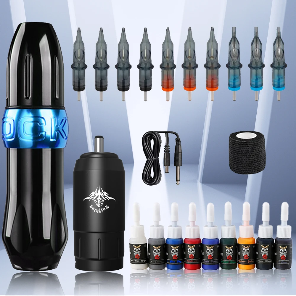 Professional Rotating Ink Pen Wireless Tattoo Machine Tool Set DC Interface With Needle Barrel Tattoo Body Art
Professional Rotating Ink Pen Wireless Tattoo Machine Tool Set DC Interface With Needle Barrel Tattoo Body Art