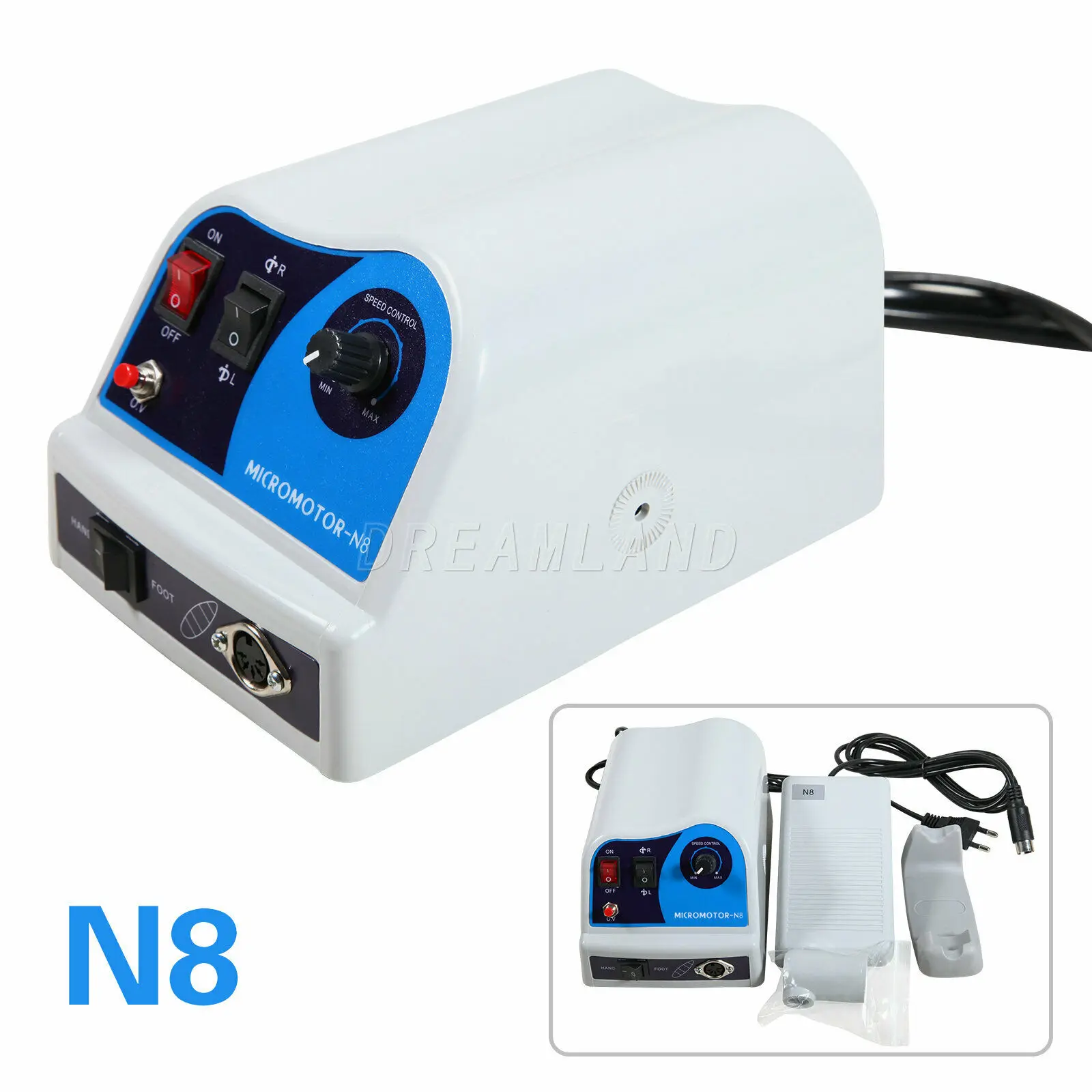 Dental Lab Marathon Polisher Micromotor N8 For 45K RPM Polishing Handpiece 110V/220V
Dental Lab Marathon Polisher Micromotor N8 For 45K RPM Polishing Handpiece 110V/220V