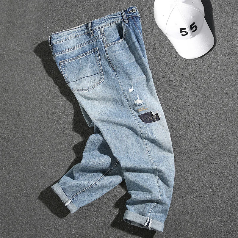 Handsome Scrape Ripped Jeans Men's Korean-Style Fall Winter Trend Cotton Trousers Youth All-Matching Baggy Straight Trousers
Handsome Scrape Ripped Jeans Men's Korean-Style Fall Winter Trend Cotton Trousers Youth All-Matching Baggy Straight Trousers