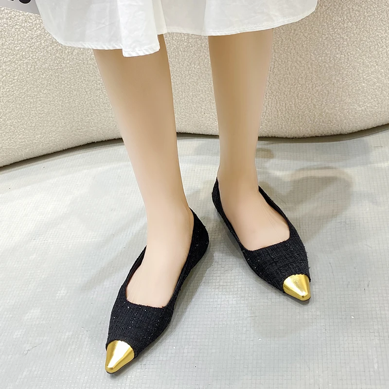 2023 Spring and Autumn New Simple Pointed Metal Head Colored Comfortable Women's Shallow Mouth Shoes Single Shoe Women
2023 Spring and Autumn New Simple Pointed Metal Head Colored Comfortable Women's Shallow Mouth Shoes Single Shoe Women
