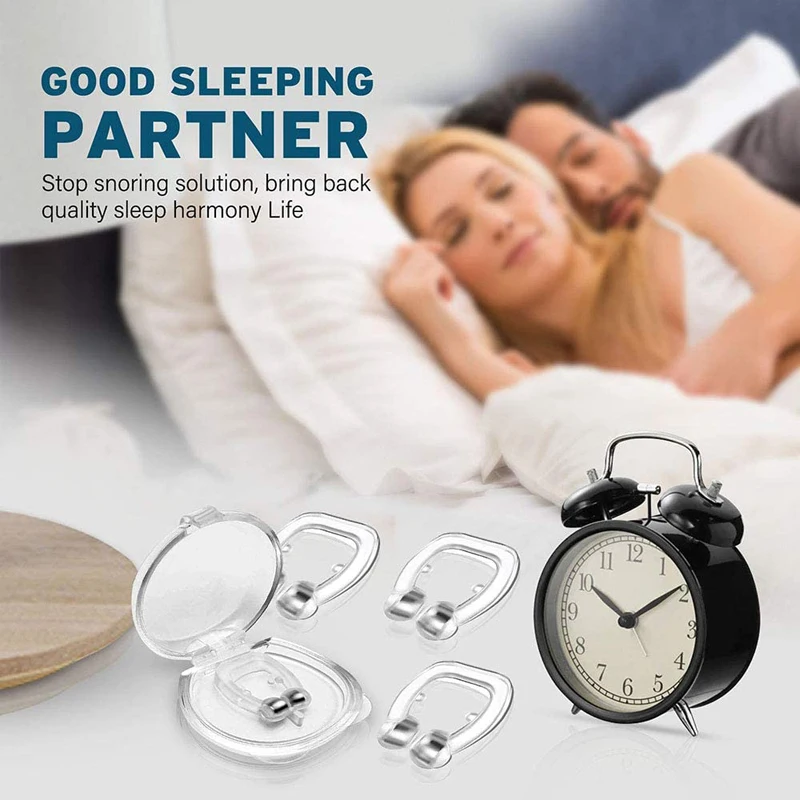 Silicone Magnetic Anti Snore Stop Snoring Nose Clip Sleep Tray Sleeping Aid Breathing Apnea Guard Night Anti Ronco with Case
Silicone Magnetic Anti Snore Stop Snoring Nose Clip Sleep Tray Sleeping Aid Breathing Apnea Guard Night Anti Ronco with Case