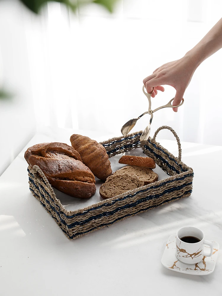 Pastoral Style Rattan Woven Storage Basket with Handle Creative Eco Natural Rectangle Breads Storage Box Picnic Baskets
Pastoral Style Rattan Woven Storage Basket with Handle Creative Eco Natural Rectangle Breads Storage Box Picnic Baskets