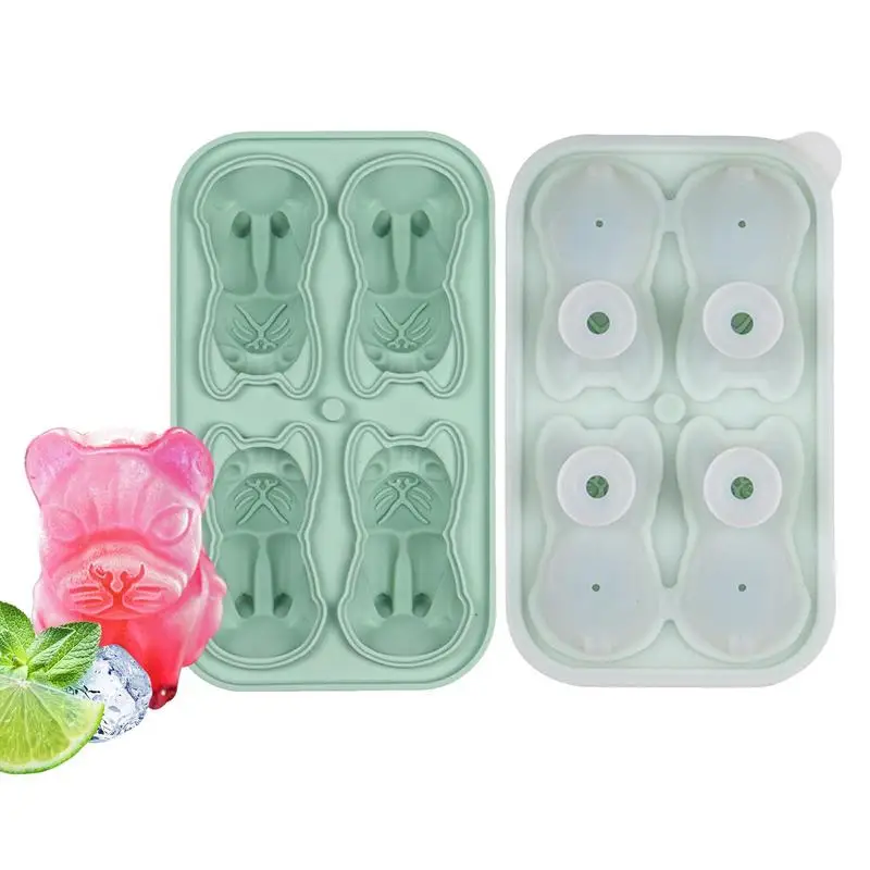 French Bulldog Ice Mold 4 Cavity Bulldog Dog Shape Ice Cube Molds Reusable Fun Shape Ice Cube Tray Easy Silicone Ice Ball Maker
French Bulldog Ice Mold 4 Cavity Bulldog Dog Shape Ice Cube Molds Reusable Fun Shape Ice Cube Tray Easy Silicone Ice Ball Maker