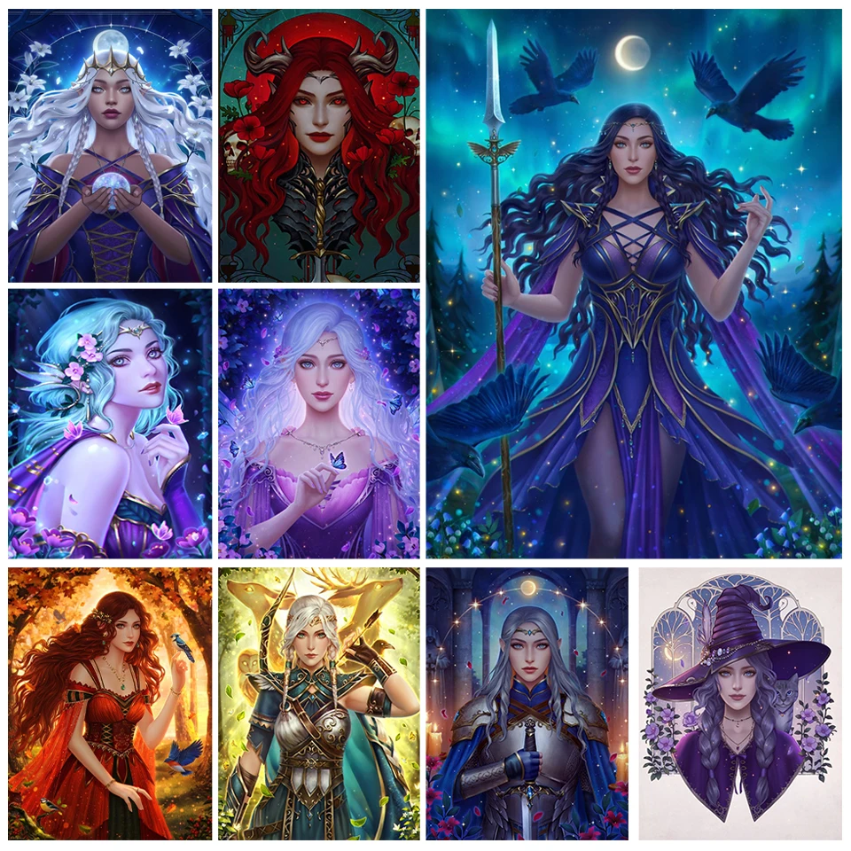 5D Diamond Embroidery Woman Fairy Diamond Painting New Collection Witch Cross Stitch Kits Rhinestone Art Picture Wall Decorate
5D Diamond Embroidery Woman Fairy Diamond Painting New Collection Witch Cross Stitch Kits Rhinestone Art Picture Wall Decorate
