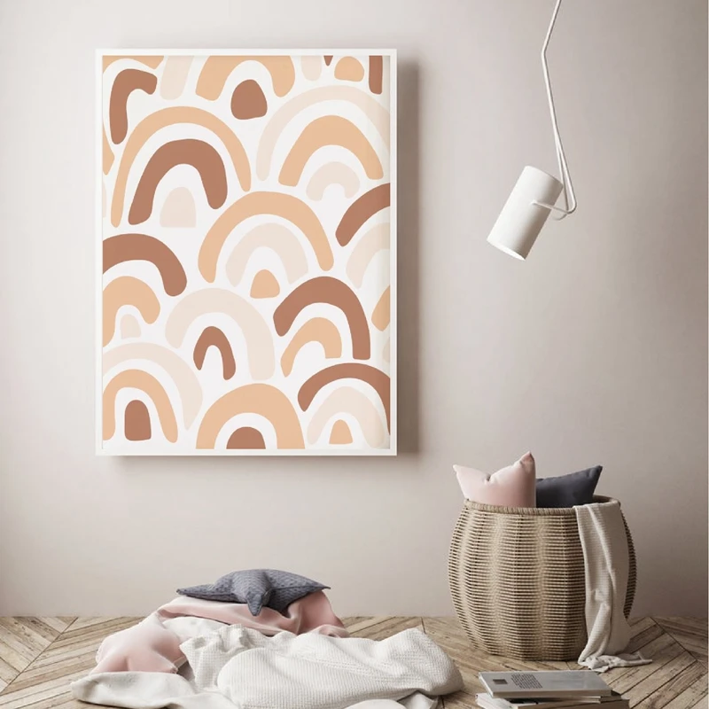 Abstract Rainbow Pattern Canvas Print Boho Painting Brown Arches Repeating Rainbows Poster Nordic Wall Art Picture Home Decor
Abstract Rainbow Pattern Canvas Print Boho Painting Brown Arches Repeating Rainbows Poster Nordic Wall Art Picture Home Decor