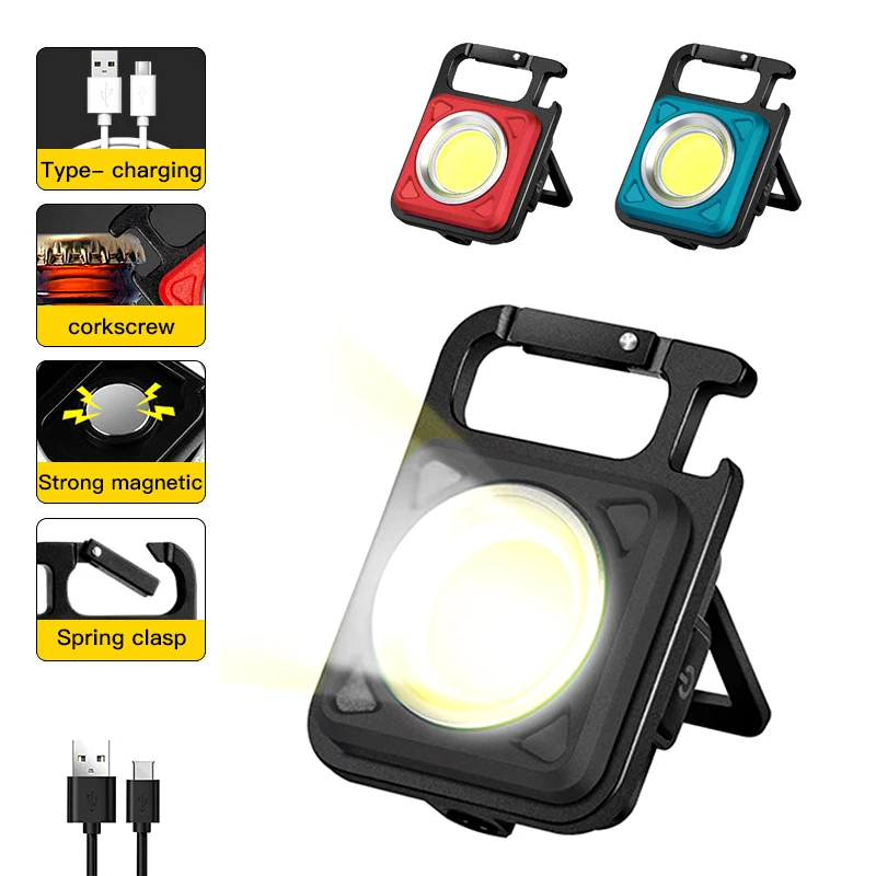 Mini Portable Keychain Light Multi-color Strong Magnetic Worklight USB Charging Bottle Opener Outdoor Camping Bicycle Flashlight
Mini Portable Keychain Light Multi-color Strong Magnetic Worklight USB Charging Bottle Opener Outdoor Camping Bicycle Flashlight